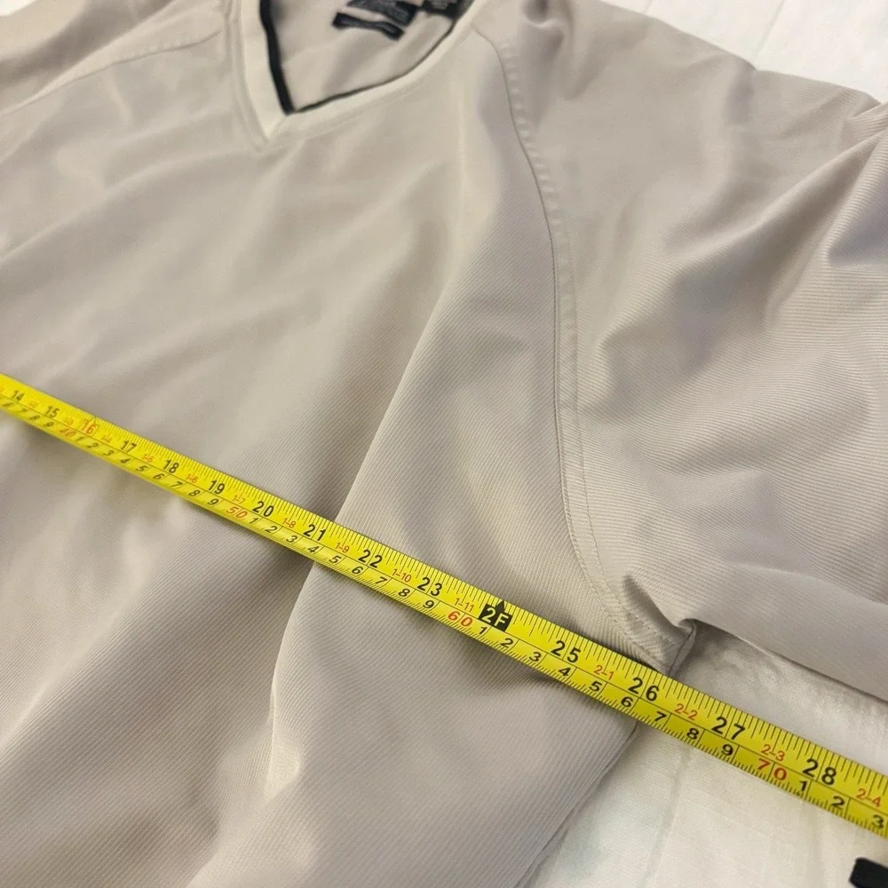 PGA Tour Mens Pullover‎ Jacket XL Tan Water And Wind Resistant Golf Zip Sleeves